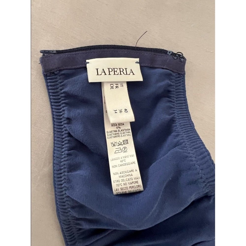 La Perla Women's Swimwear Bikini Navy Blue Only Bra Silk IT 40 - Picture 4 of 8